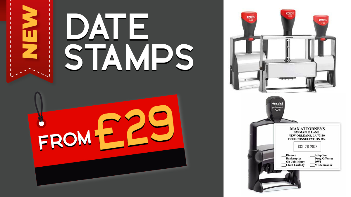 Date Stamp from £28 #1 Supplier of Date Stamps